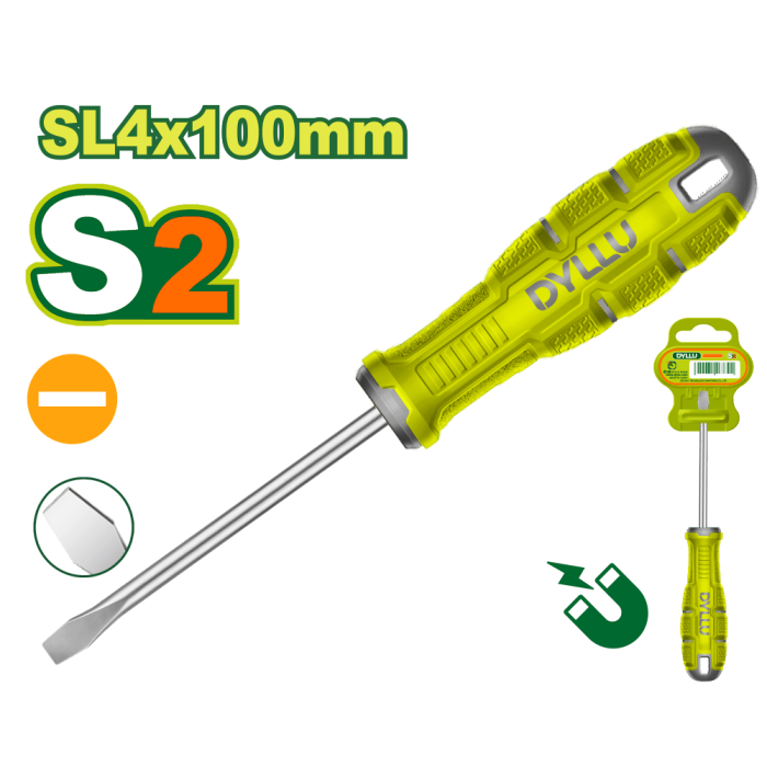 DYLLU - Տափակ Պտուտակահան SL 4x100 մմ DTSDA244 - DTSDA244 - Պտուտակահաններ