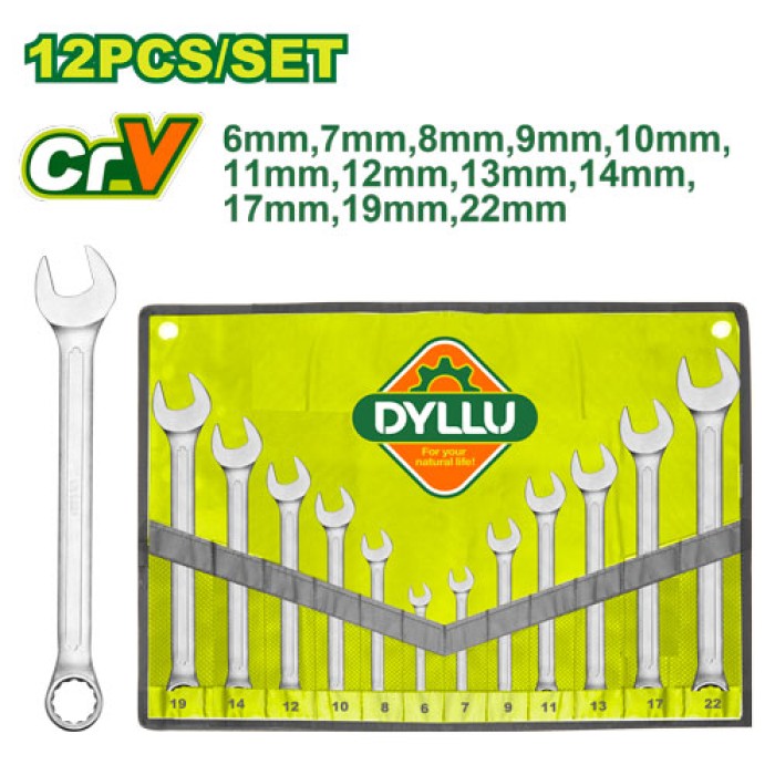 12 Pcs Combination spanner set DTSP1M12