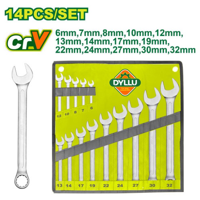 14 Pcs Combination spanner set DTSP1M14