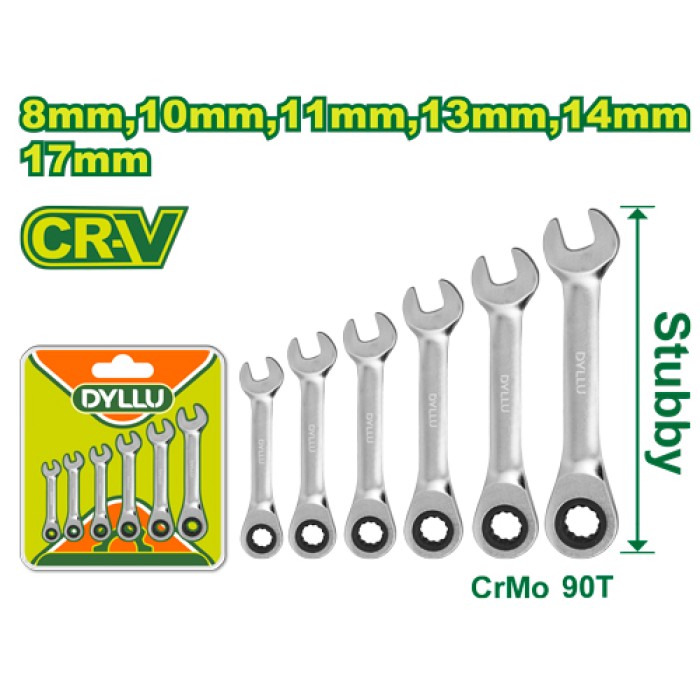 6 pcs Short ratchet spanner set DTSP6406