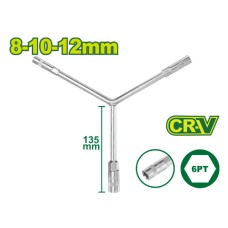 Y-Type socket wrench 135 mm (Size: 8-10-12 mm) DTTH2101