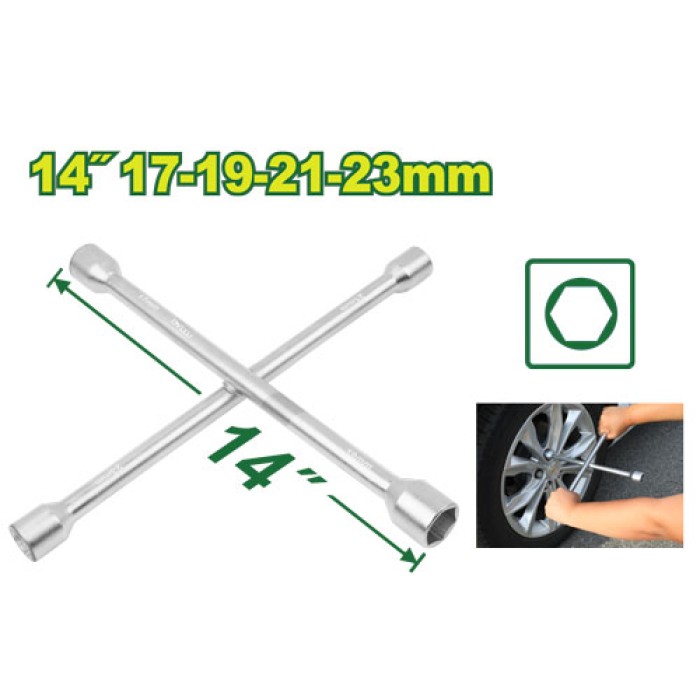 Cross rim wrench 350 mm (Size: 17-19-21-23 mm) DTTH8314