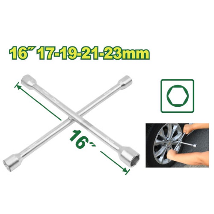 Cross rim wrench 400 mm (Size: 17-19-21-23 mm) DTTH8314