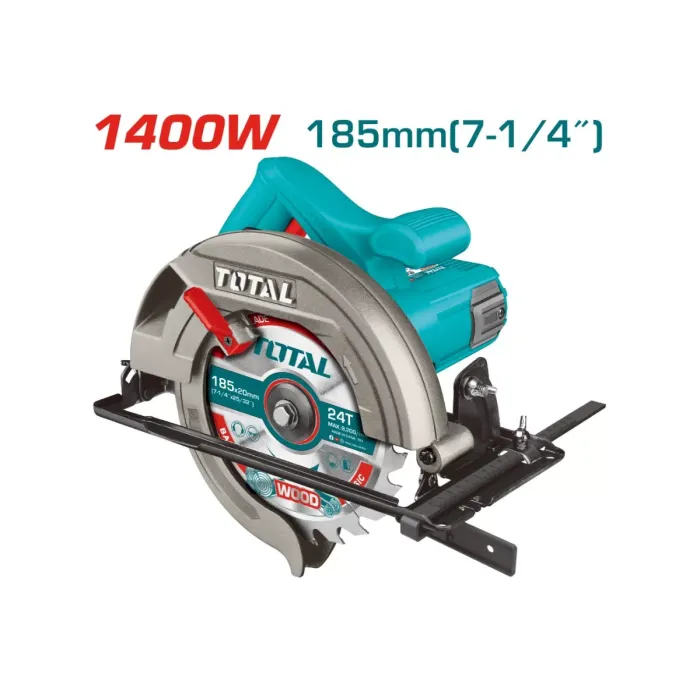 TotalTools - Էլեկտրական սկավառակային սղոց 1400 Վտ  TOTAL TS1141856 - TS1141856 - Շրջանաձև սղոց(Ցիրկուլ)