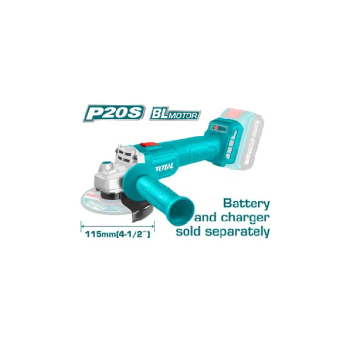 TotalTools - Անկյունային հղկող մեքենա 20V - TAGLI20157 - ԱՀՄ (Բալգարկաներ)