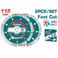 Set of diamond discs dry 2 pcs 115x22.2mm TOTAL TAC21111532