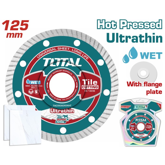 TotalTools - Ultrathin diamond disc 125X22.2mm TAC2131251HT - TAC2131251HT - Diamond Discs