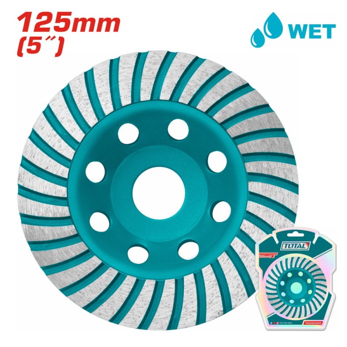 TotalTools - Diamond grinding disc 125x22.2mm 2411251 - TAC2411251 - Diamond Discs