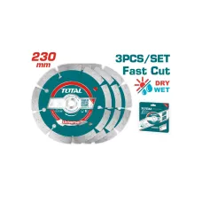 Set of diamond discs 3pcs 230mm TOTAL TAC21123033