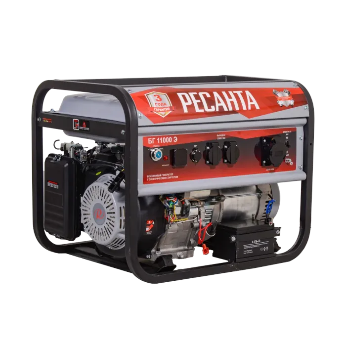 RESANTA - Բենզինային գեներատոր (մեկնարկիչով) 9000 Վտ Ресанта БГ 11000 Э - Ресанта БГ11000Э - Գեներատորներ