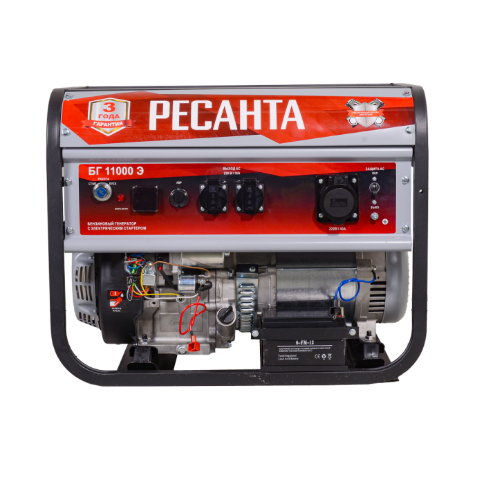 RESANTA - Բենզինային գեներատոր (մեկնարկիչով) 9000 Վտ Ресанта БГ 11000 Э - Ресанта БГ11000Э - Գեներատորներ