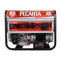 Բենզինային գեներատոր (մեկնարկիչով) 5500 Վտ Ресанта БГ 6500 Э