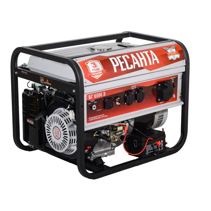 RESANTA - Բենզինային գեներատոր (մեկնարկիչով) 5500 Վտ Ресанта БГ 6500 Э - Ресанта БГ6500Э - Գեներատորներ
