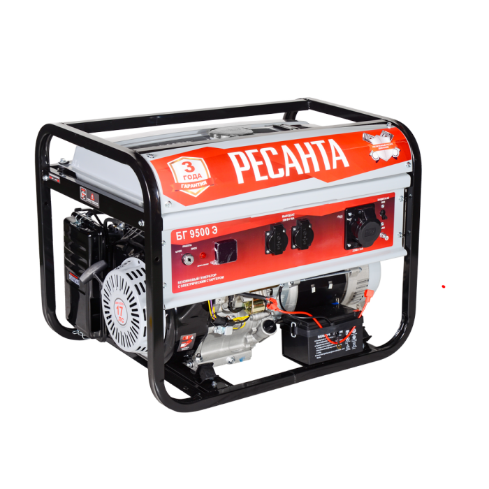 RESANTA - Բենզինային գեներատոր (մեկնարկիչով) 8000 Վտ Ресанта БГ 9500 Э - Ресанта БГ9500Э - Գեներատորներ