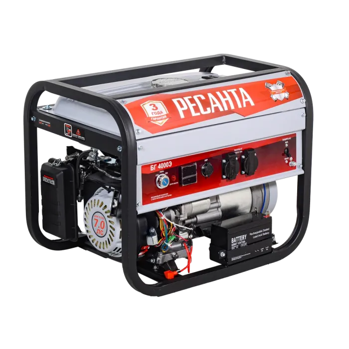 RESANTA - Բենզինային գեներատոր (մեկնարկիչով) 3300 Վտ Ресанта БГ 4000 Э - Ресанта БГ4000Э - Գեներատորներ