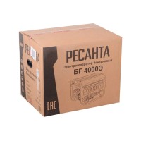 Gasoline generator (with starter) 3300 W Ресанта БГ 4000 Э