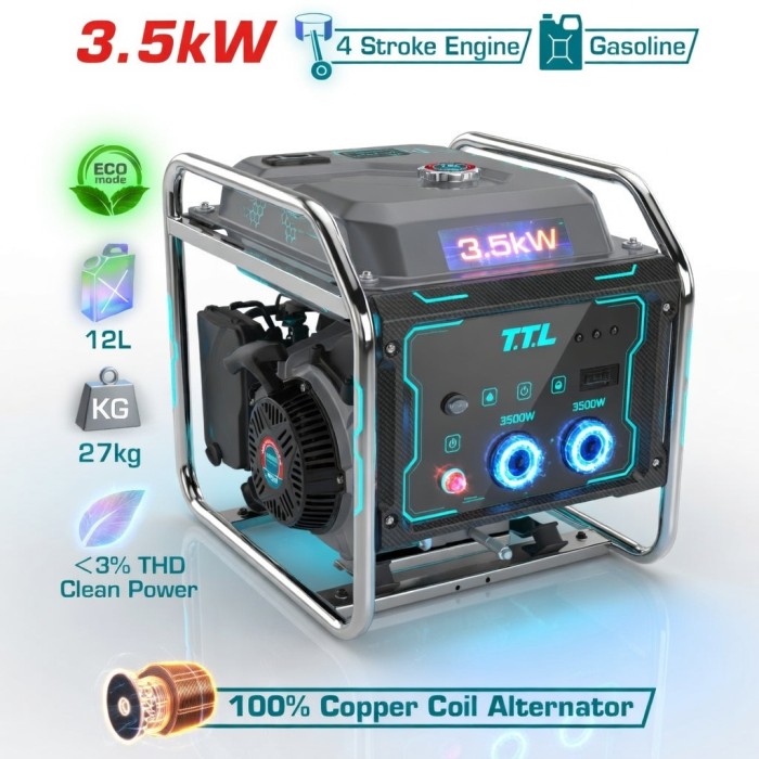 TOTAL TP340001 բենզինային գեներատոր 3.5 կՎտ առավելագույն հզորությամբ