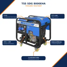 Diesel Generator (with starter) 8000 W TSS SDG 8000EHA