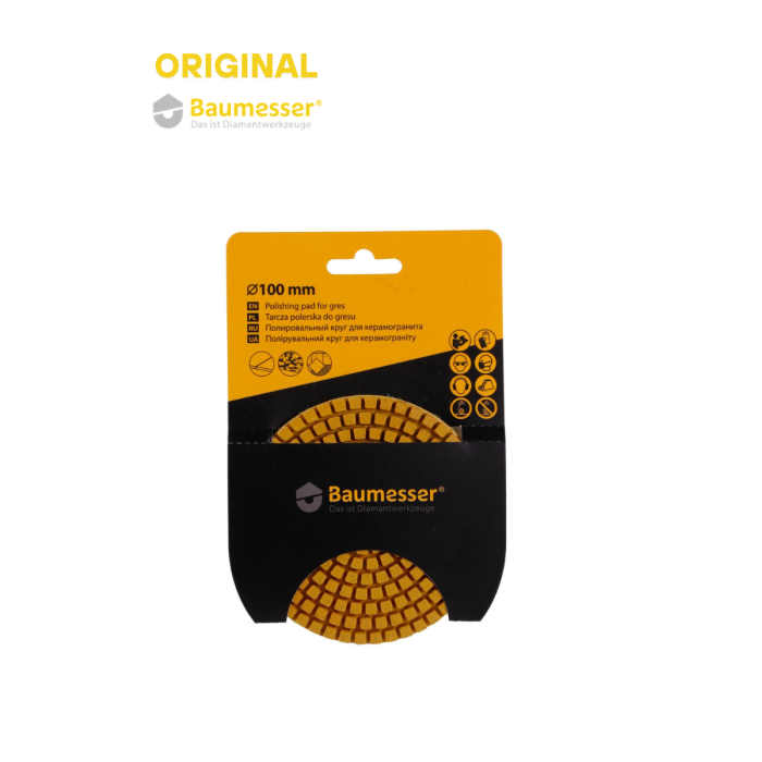 BAUMESSER - Սկավառակ փայլեցման ալմաստե  100 մմ Baumesser №220 Standard 99937360005 - 99937360005 - Ալմաստե Սկավառակներ