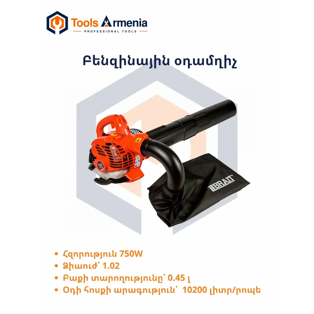 BRAIT BGB-260C բենզինային օդամղիչ-փոշեկուլ