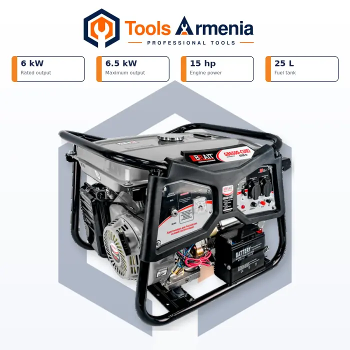Բենզինային գեներատոր BRAIT GB-6500E PRO 6.5 կՎտ