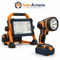 Cordless Work Lights and Torches: LED Lights on Tool Batteries