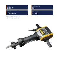 Հարվածային մուրճ 2100 Վտ, 62 Ջ, HEX 28 mm Dewalt D25981 QS