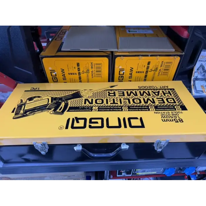 DINGQI 102005 էլեկտրական հարվածային մուրճ 1650 Վտ SDS-HEX 52 Ջ՝ բետոնի և քարի քանդման համար