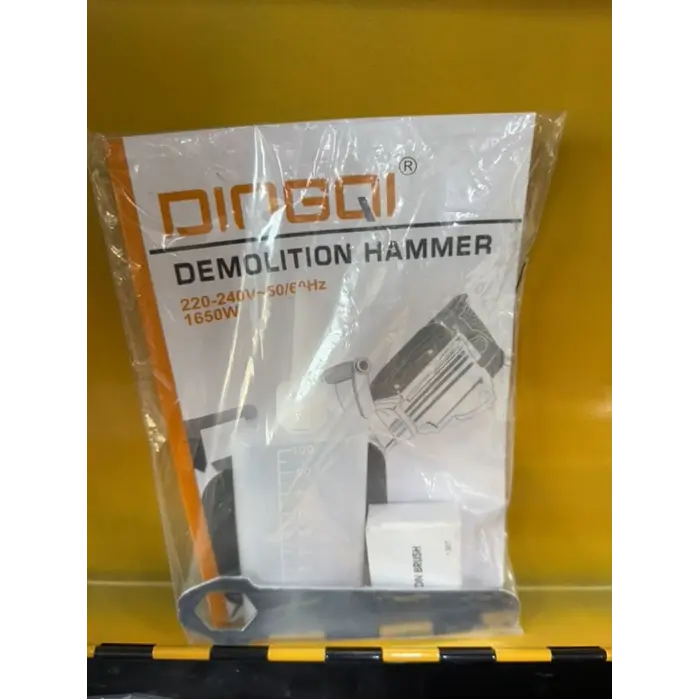 DINGQI 102005 էլեկտրական հարվածային մուրճ 1650 Վտ SDS-HEX 52 Ջ՝ բետոնի և քարի քանդման համար