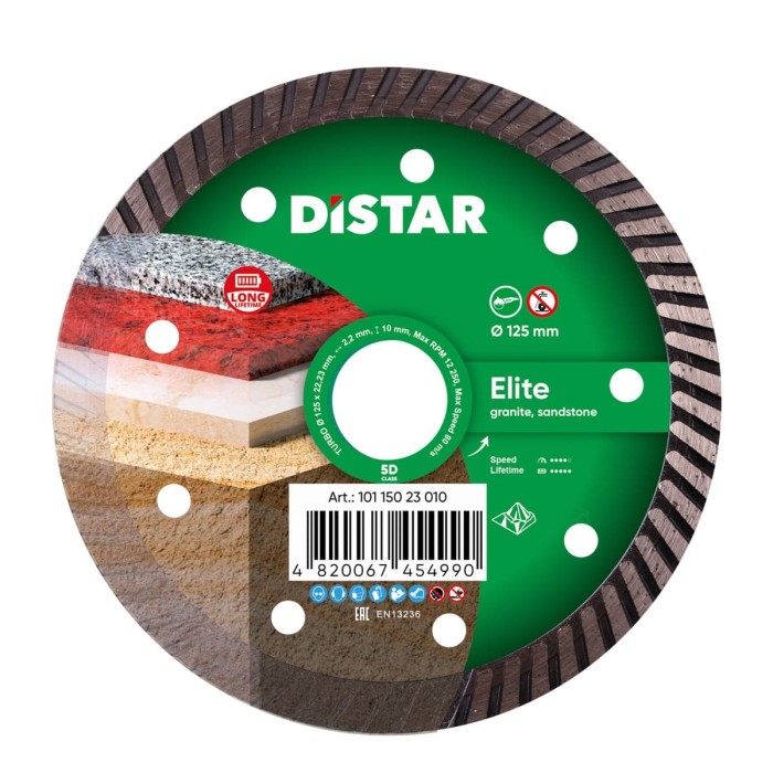 Distar - Ալմաստե կտրող սկավառակ DISTAR Turbo 125 Elite 125x22.22x10x2.2mm - 10115023010 - Ալմաստե Սկավառակներ