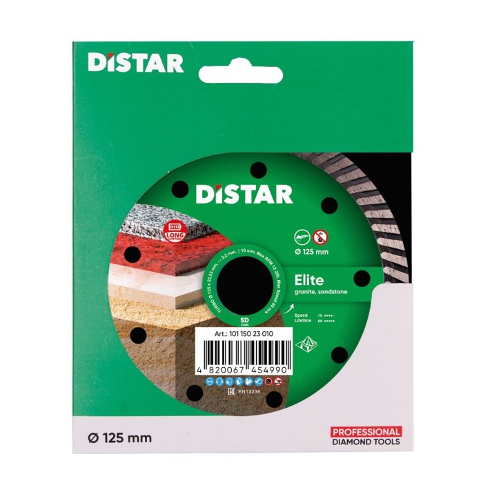 Distar - Ալմաստե կտրող սկավառակ DISTAR Turbo 125 Elite 125x22.22x10x2.2mm - 10115023010 - Ալմաստե Սկավառակներ