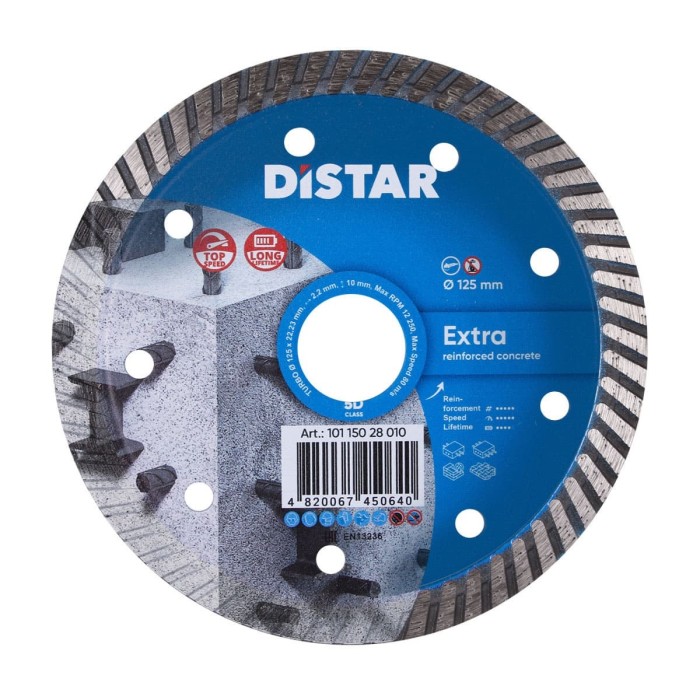 Distar - Ալմաստե կտրող սկավառակ Turbo 125 Extra 125x22.22x10x2.2mm - 10115028010 - Ալմաստե Սկավառակներ