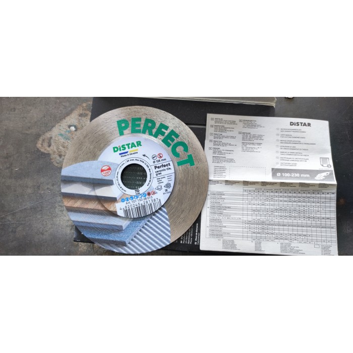 Distar - Ալմաստե կտրող սկավառակ 1A1R 125x22,23H Perfect - 10115028015 - Ալմաստե Սկավառակներ