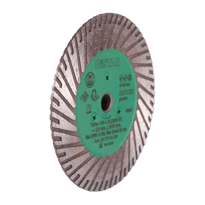 Distar - Ալմաստե կտրող սկավառակ Turbo 125 M14F Duplex 125x22.22x25x2.8mm - 10117126010 - Ալմաստե Սկավառակներ
