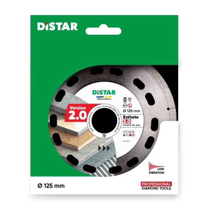 Distar - Ալմաստե կտրող սկավառակ 1A1R Esthete 2.0․ 125x22․23x1.1x6 - 10126024010 - Ալմաստե Սկավառակներ