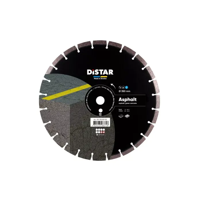 Distar - Ալմաստե կտրող սկավառակ ասֆալտի 350x25.4x3.5 1A1RSS 350 Asphalt - 10170085105 - Ալմաստե Սկավառակներ