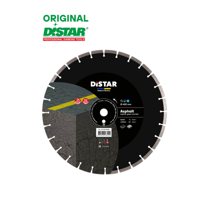 Distar - Ալմաստե կտրող սկավառակ ասֆալտի 400 մմ Distar 10170085108 Asphalt - 10170085108 - Ալմաստե Սկավառակներ