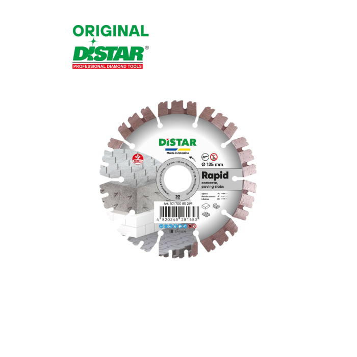 Distar - Ալմաստե կտրող սկավառակ Distar 1A1RSS 125 մմ Rapid 10170085269 - 10170085269 - Ալմաստե Սկավառակներ