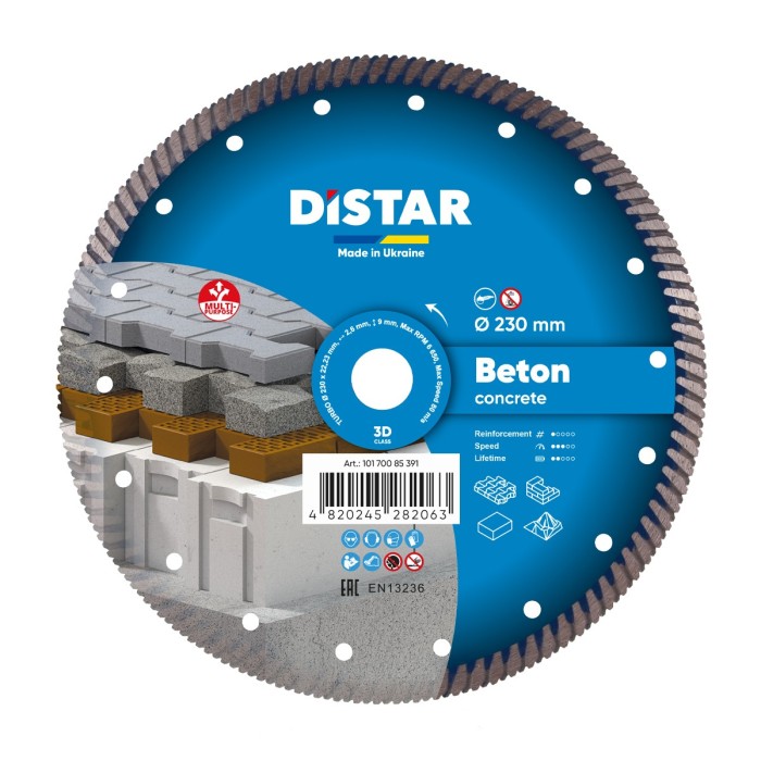 Distar - Ալմաստե սկավառակ Turbo Beton 230x22․23x9 - 10170085391 - Ալմաստե Սկավառակներ