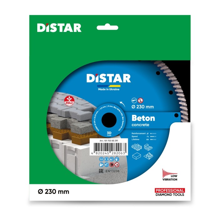 Distar - Ալմաստե սկավառակ Turbo Beton 230x22․23x9 - 10170085391 - Ալմաստե Սկավառակներ