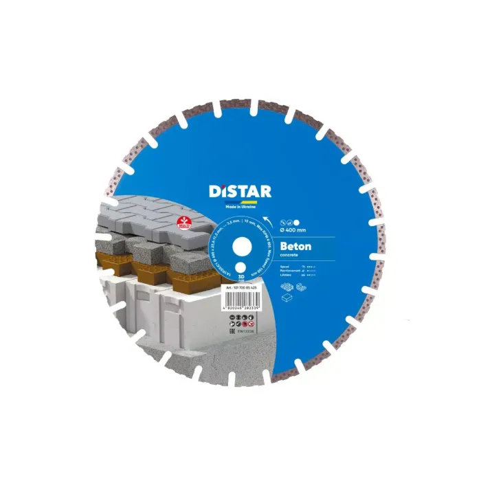 Distar - Ալմաստե սկավառակ  բետոնի 400x25․4x11․5x(10մմ)3․5 - 10170085425 - Ալմաստե Սկավառակներ