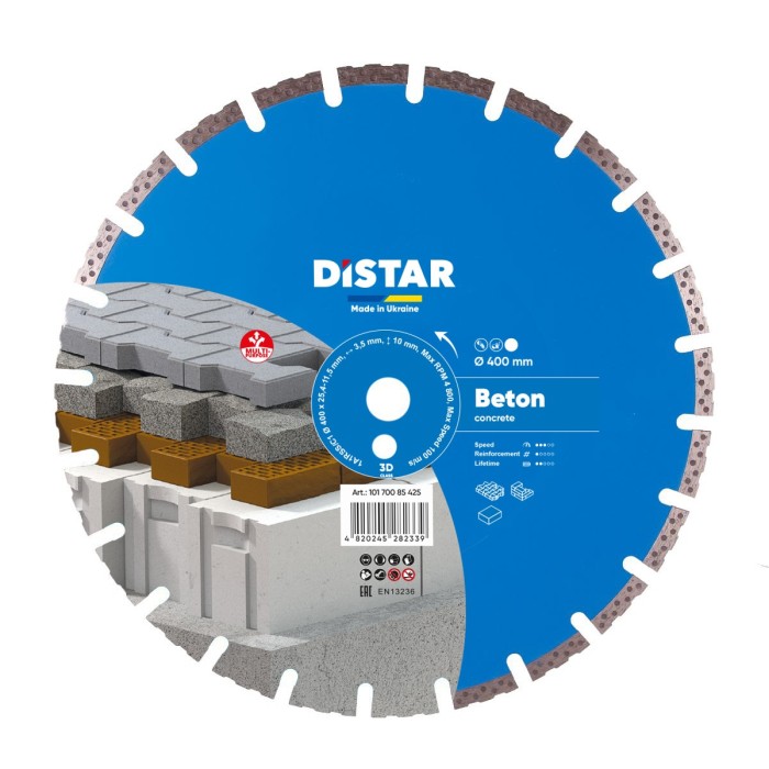 Distar - Ալմաստե սկավառակ  բետոնի 400x25․4x11․5x(10մմ)3․5 - 10170085425 - Ալմաստե Սկավառակներ