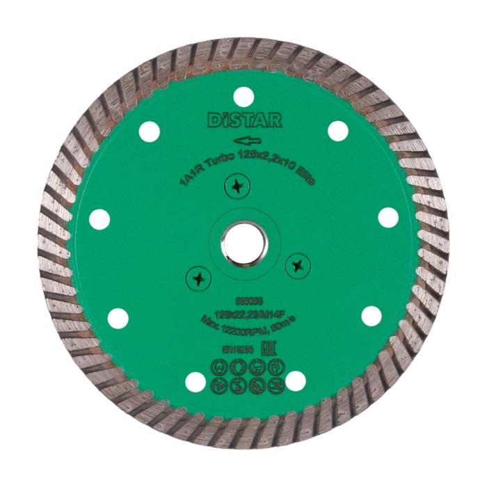 Distar - Ալմաստե կտրող սկավառակ Turbo 125 M14F Elite 125x22.22x10x2.2mm - 10179023011 - Ալմաստե Սկավառակներ