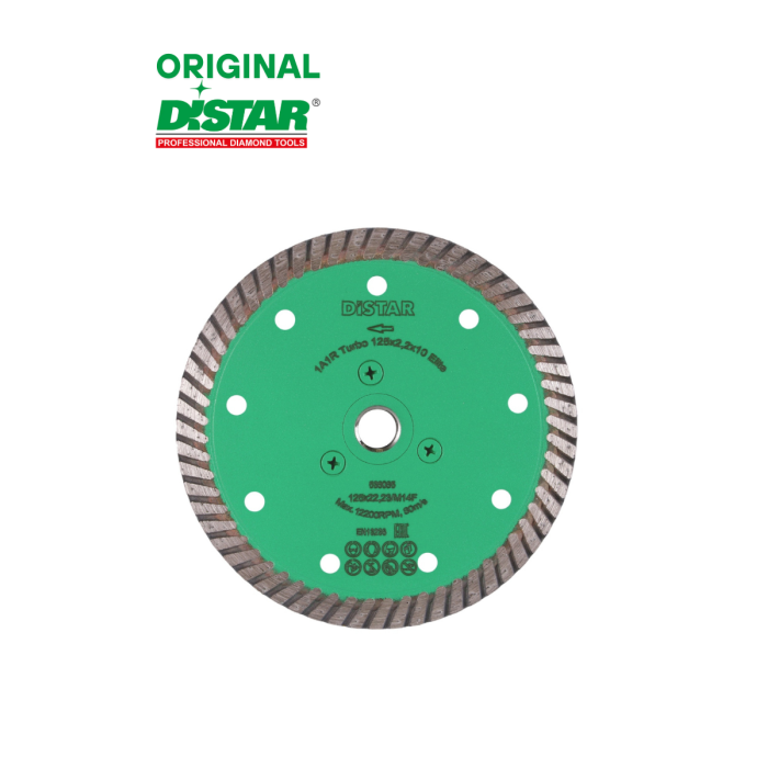 Distar - Ալմաստե կտրող սկավառակ Turbo 125 M14F Elite 125x22.22x10x2.2mm - 10179023011 - Ալմաստե Սկավառակներ
