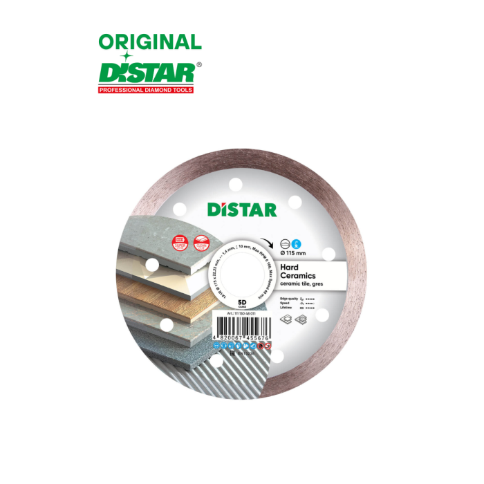 Distar - Ալմաստե կտրող սկավառակ 115 մմ Distar Hard Ceramics 11115048011 - 11115048011 - Ալմաստե Սկավառակներ