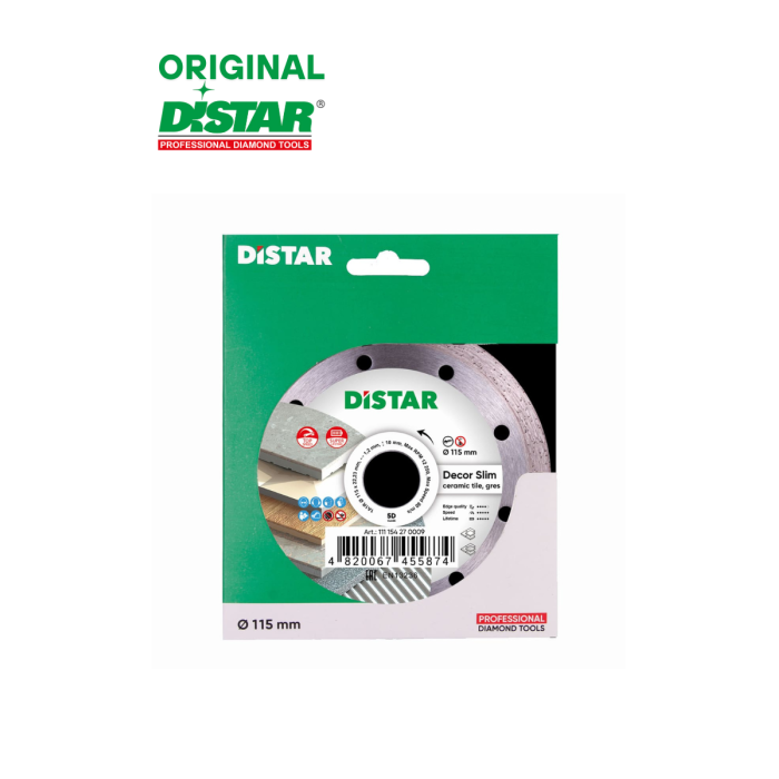 Distar - Ալմաստե կտրող սկավառակ 115 մմ Distar Decor Slim 11115427009 - 11115427009 - Ալմաստե Սկավառակներ