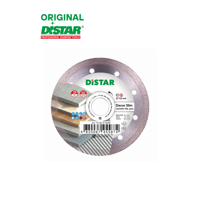 Distar - Ալմաստե կտրող սկավառակ 115 մմ Distar Decor Slim 11115427009 - 11115427009 - Ալմաստե Սկավառակներ