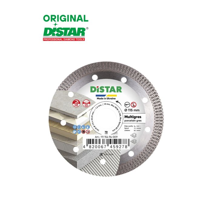 Distar - Ալմաստե կտրող սկավառակ 115 մմ Distar Multigres 11115494009 - 11115494009 - Ալմաստե Սկավառակներ