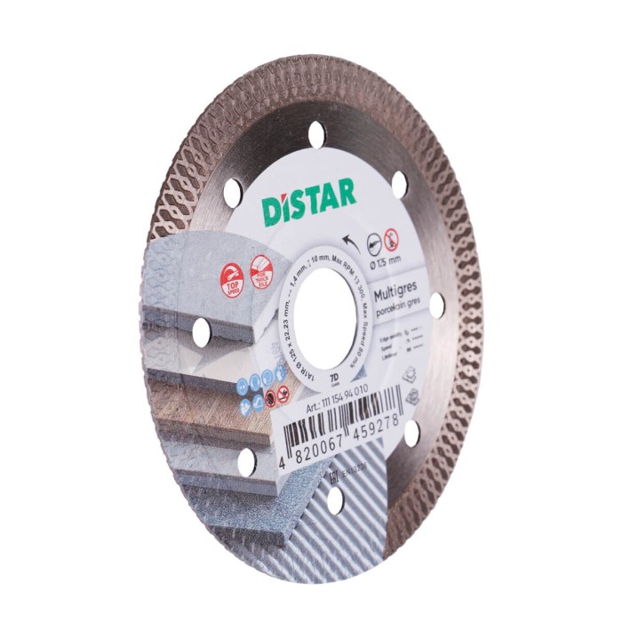 Distar - Ալմաստե կտրող սկավառակ 1A1R 125 Multigres 125x22.22x1.4 - 10x1.6mm - 11115494010 - Ալմաստե Սկավառակներ