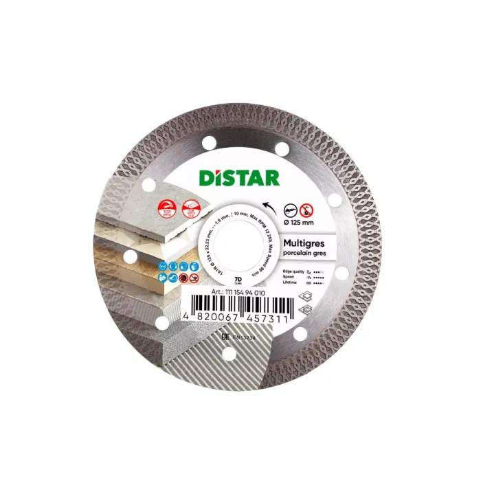 Distar - Ալմաստե կտրող սկավառակ 1A1R 125 Multigres 125x22.22x1.4 - 10x1.6mm - 11115494010 - Ալմաստե Սկավառակներ